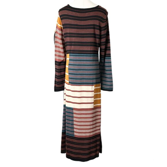 Striped Multicolor Long Sleeve Dress - Picture 4 of 6